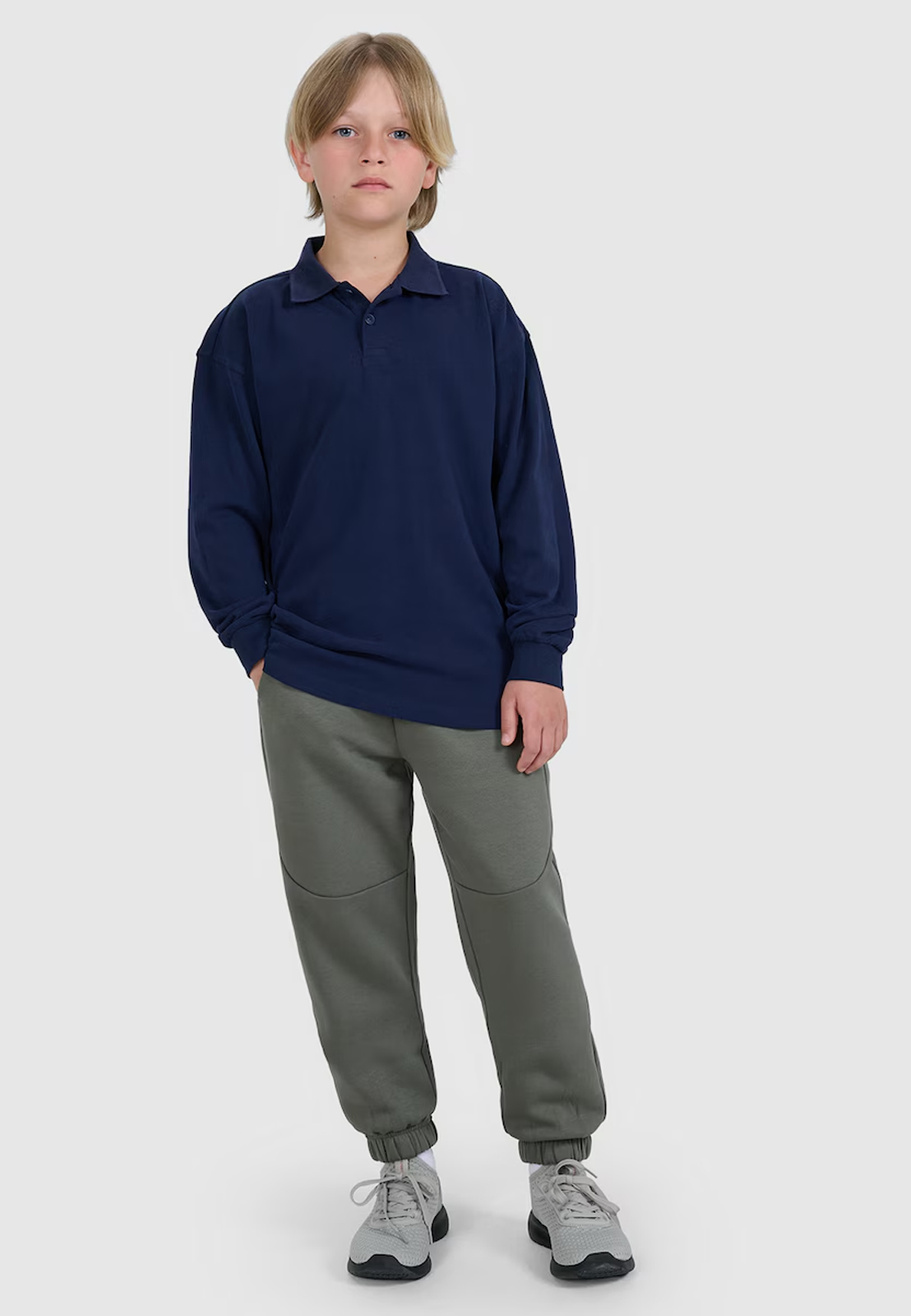 Longsleeve Chłopięcy 4F Regular Bluzka z kołnierzykiem Granatowa 4FJWAW25TLONM483