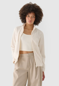 Polar Damski 4F Bluza Ze Stójką Regular Kremowy 4FWMM00TFLEF314