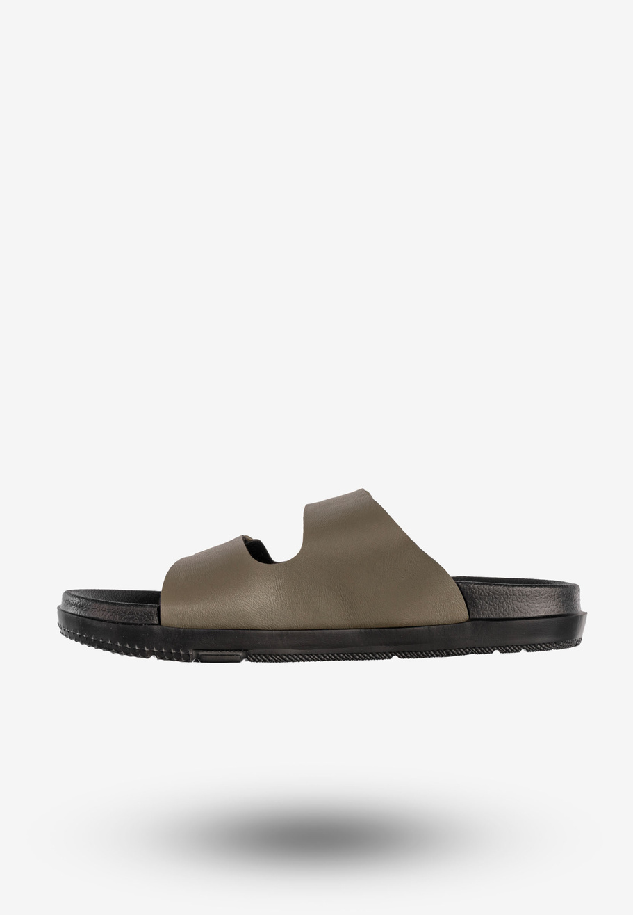 Klapki Męskie BIG STAR Casual Z Klamrami Buty Khaki NN174592