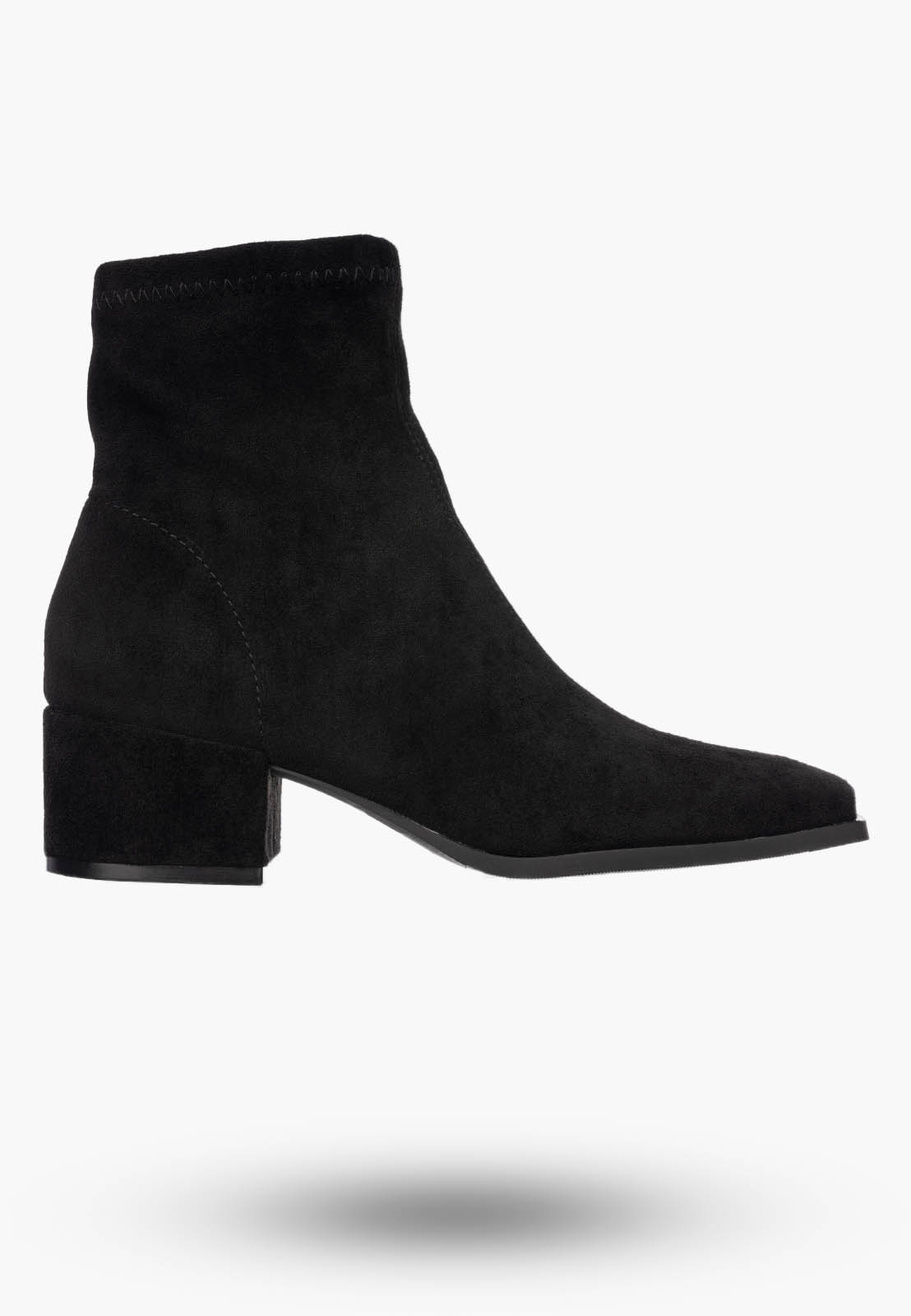 Botki Damskie Buty Wsuwane Eleganckie Stylowe Na Zimę Czarne