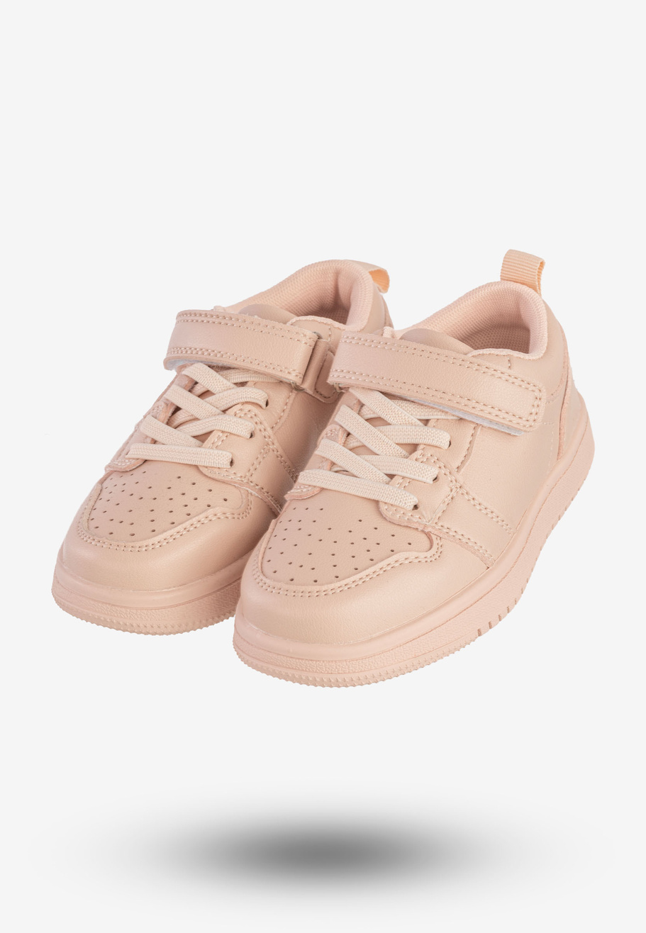 Sneakersy Dziecięce Ekoskóra Buty Sportowe Na Rzepy Różowe Apawwa TC813