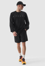 Bluza Męska 4F Czarna z nadrukiem SPORT 4FWSS24TSWSM1009