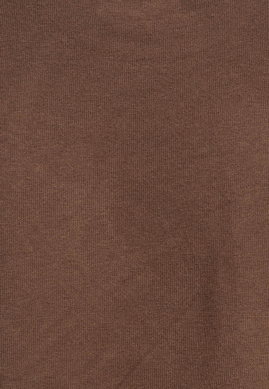 Półgolf męski Slim Fit mocno dopasowany z grubszej dzianiny brązowy Czekolada