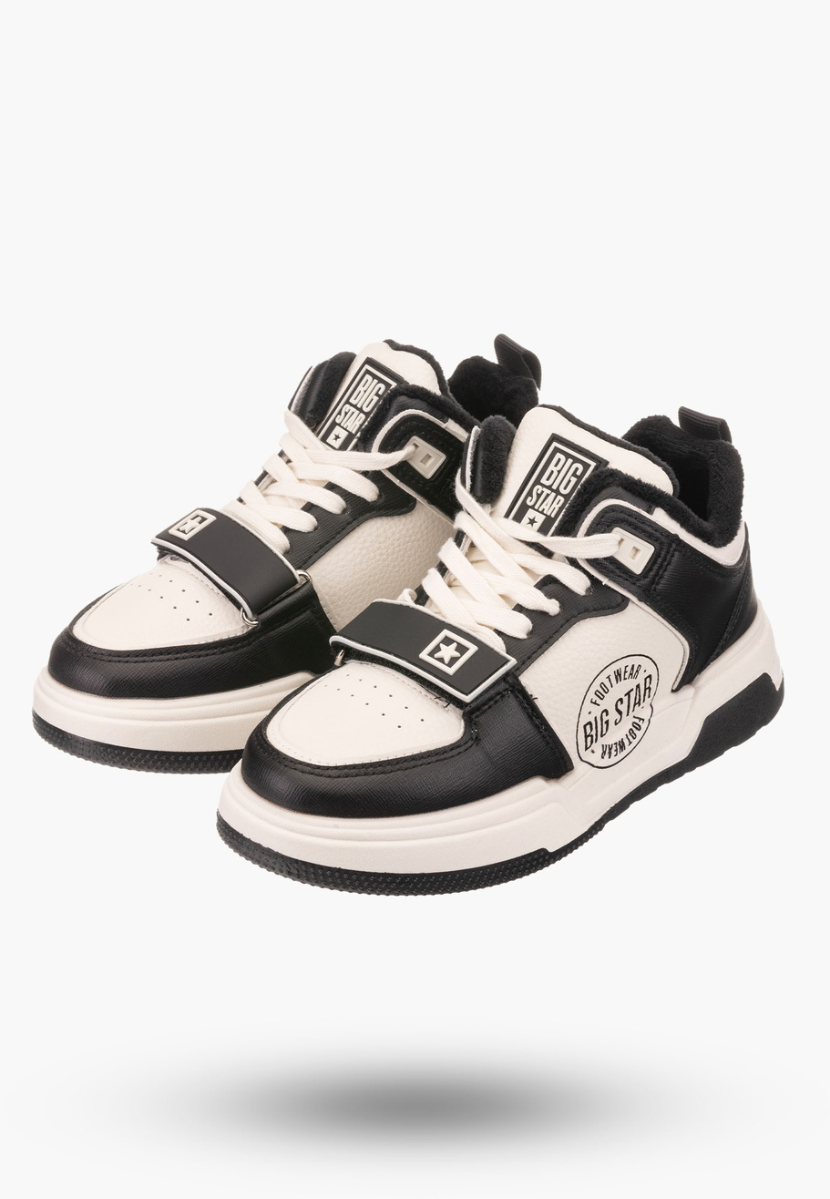 Buty Damskie Big Star Czarno Białe Sneakersy Sportowe OO274A158