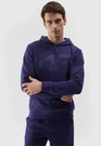 Bluza Męska 4F Z Kapturem Ocieplana Nierozpinana Sportowa Granatowa 4FWSS24TSWSM0950