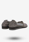 Baleriny Damskie Buty Ze Skóry Naturalnej Szare Korda 1539