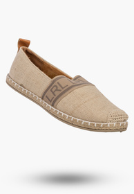 Espadryle Damskie Materiałowe Buty Wsuwane Lekkie Casual Beżowe