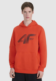 Bluza Dresowa Męska 4F Z Kapturem Logo Czerwona 4FWMM00TSWSM1766