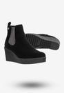 Botki Damskie Buty Na Koturnie Eleganckie Na Zimę Czarne 48451