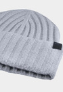 Czapka Damska Sportowa 4F Zimowa Beanie Dzianinowa Prążkowana Szara 4FWAW24ACAPF451