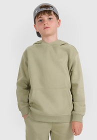Bluza Chłopięca 4F Dresowa z Kapturem Basic Zielona 4FJWAW25TSWSM1945