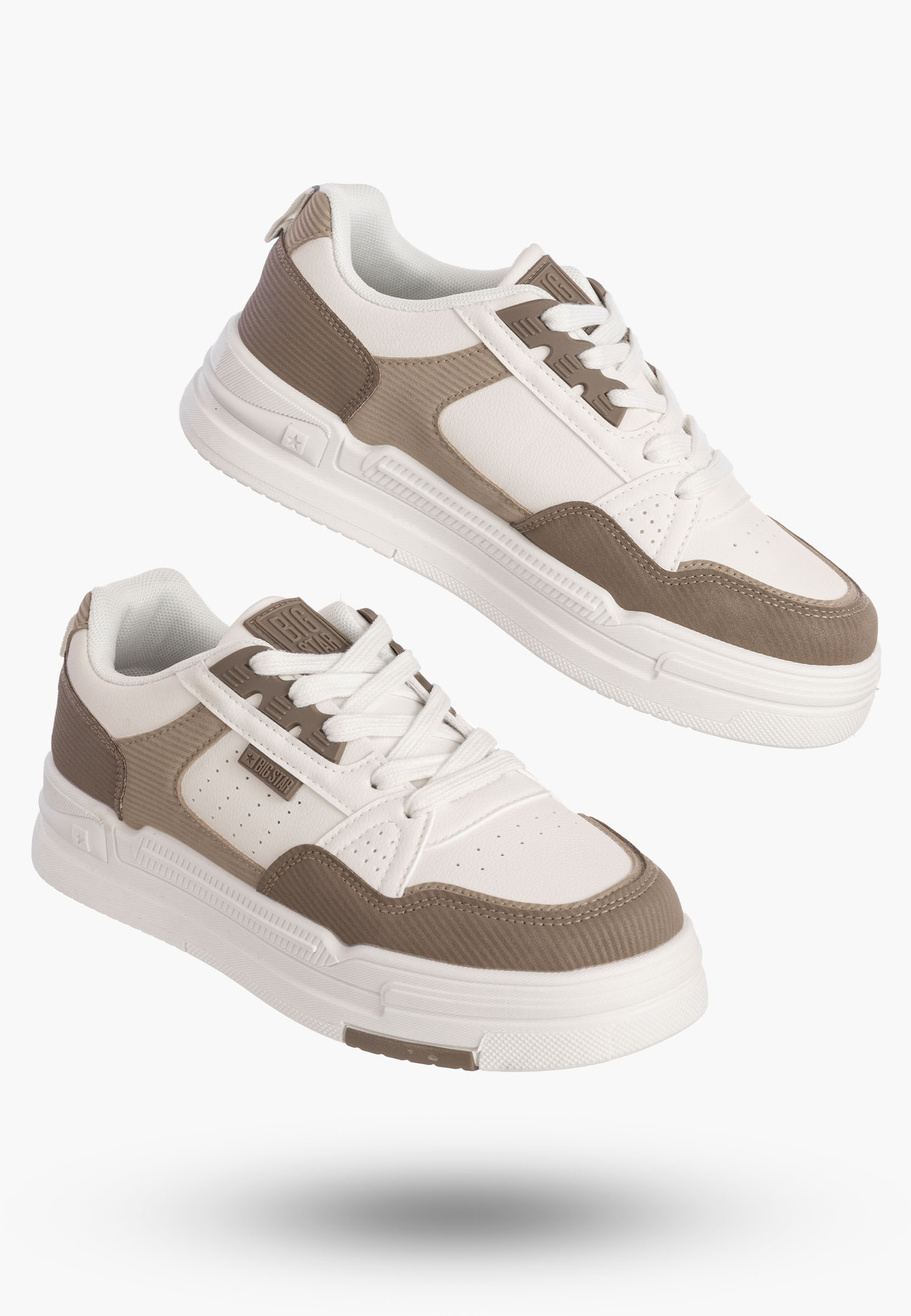 Sneakersy Damskie BIG STAR Buty Sportowe Beżowe OO274A151