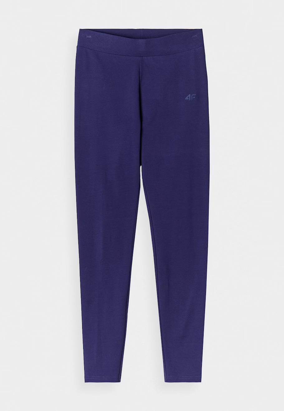 Legginsy Damskie 4F Sportowe Bawełniane Elastyczne Slim Fit Granatowe 4FWMM00TTIGF195