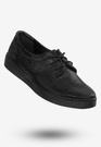 Tenisówki Damskie Buty Ze Skóry Naturalnej Czarne Helios 344