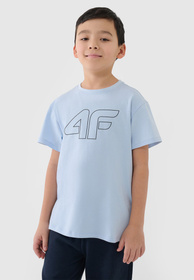Koszulka Chłopięca 4F T-shirt Z Nadrukiem Niebieski 4FJWSS25TTSHM2325