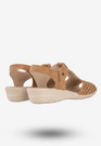 Sandały Damskie Ekoskóra Buty Na Wiosnę Lato Aloeloe Camel AA244046