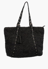Torba Damska BIG STAR Klasyczna Torebka Pleciona Czarna JJ574096