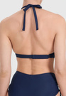 Bikini Góra Damskie 4F Biustonosz Strój Kąpielowy Filtr UV Granatowy 4FWSS26UBKTF088