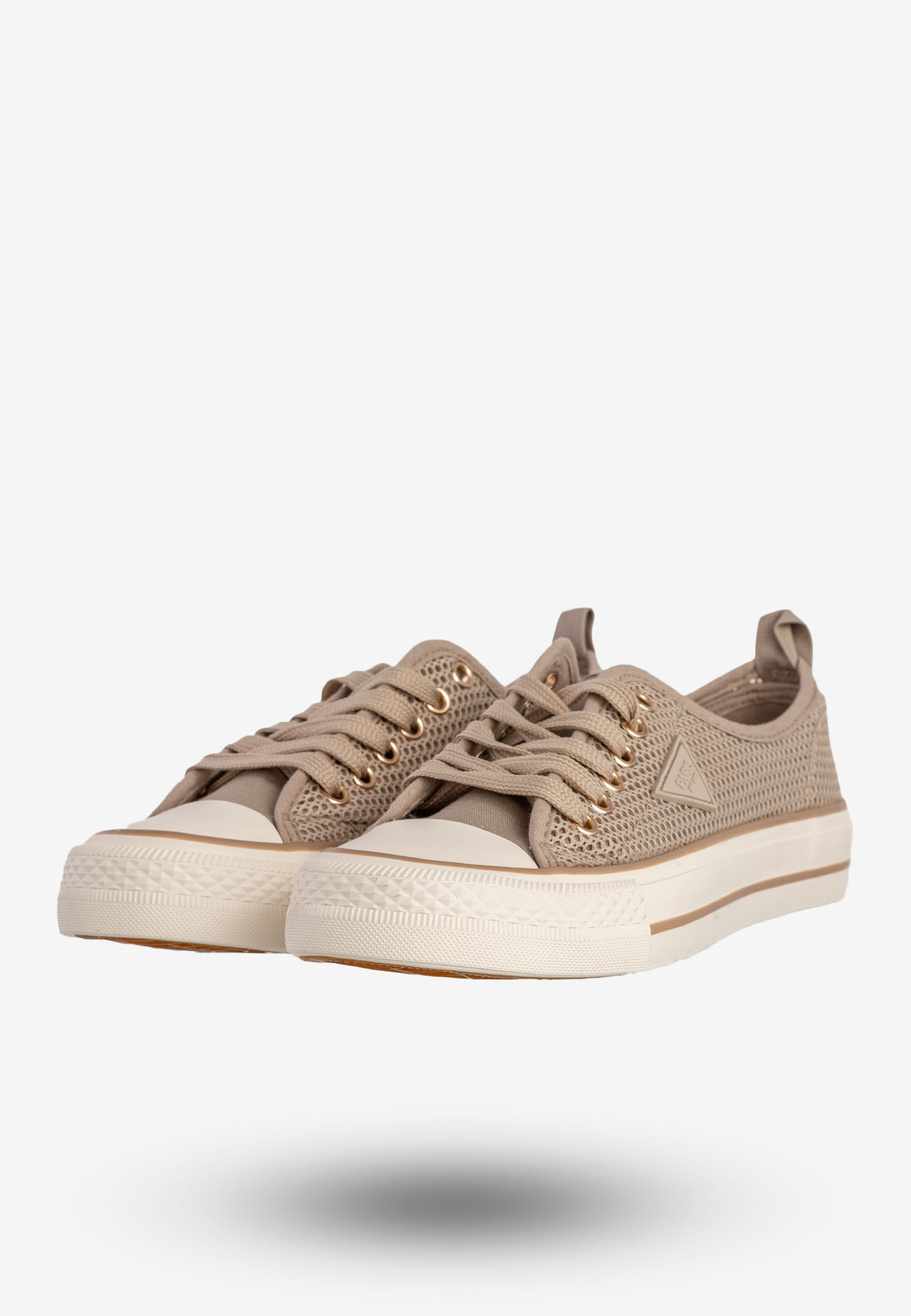 Trampki Damskie Ażurowe Buty Sportowe Khaki MSMG QY838-63