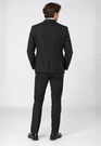 Marynarka Męska Elegancka Wizytowa Slim Fit Z Domieszką Wełny Czarna