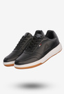 Sneakersy Buty Sportowe Ekoskóra Męskie American Club Czarne TU08/23