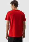 Koszulka Męska 4F Sportowy T-shirt Czerwony Regular 4FWMM00TTSHM1844
