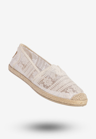 Espadryle Damskie Buty Koronkowe Lekkie Białe News 8TX02-0233