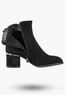 Botki Damskie Eleganckie Buty Na Obcasie Zimowe Ocieplane Czarne