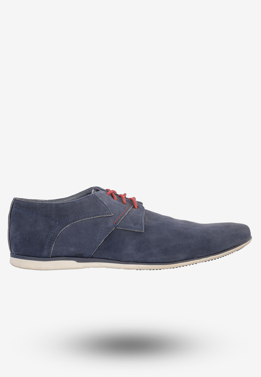 Półbuty Wizytowe Męskie Buty Eleganckie Peppe Rosso Granatowe M482NN