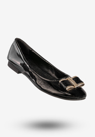 Baleriny Damskie Ekoskóra Buty Eleganckie Czarne M.Daszyński MR1460-5