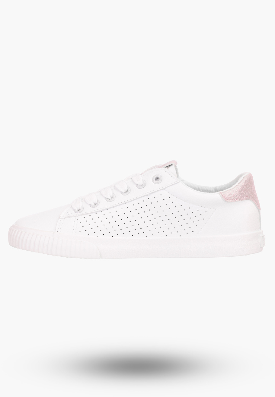 Eko Skórzane Trampki Damskie BIG STAR Białe HH274073
