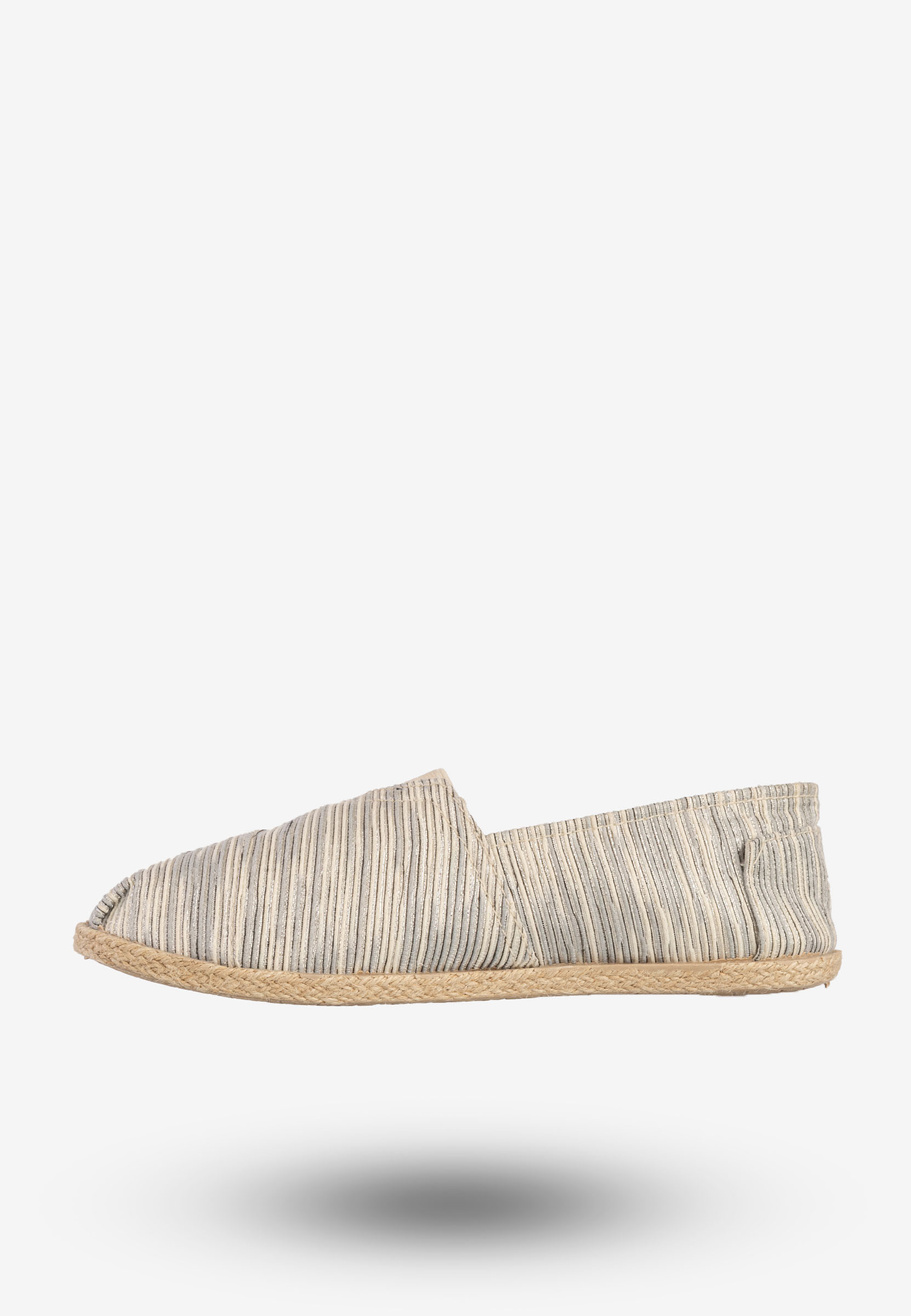 Espadryle Damskie Prążkowane Lekkie Buty Szare N.E.W.S. 02TX76709
