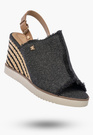 Sandały Damskie Wrangler Na Koturnie Buty Materiałowe Espadryle Grafitowe Mailorca Sabot