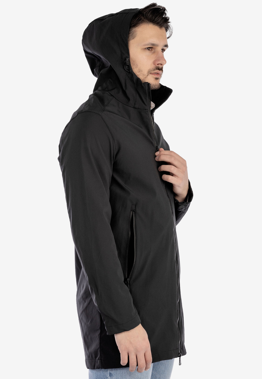 Kurtka Męska Przejściowa Softshell Czarna Frilivin DL079-1