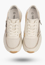 Sneakersy Damskie Skórzane Buty Sportowe Półbuty Casual Beżowe Goodin