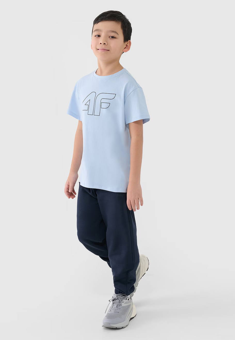 Koszulka Chłopięca 4F T-shirt Z Nadrukiem Niebieski 4FJWSS25TTSHM2325