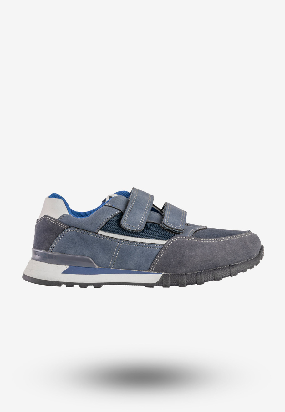 Buty Sportowe Dziecięce Na Rzepy Sneakersy Granatowe Gelteo F-616