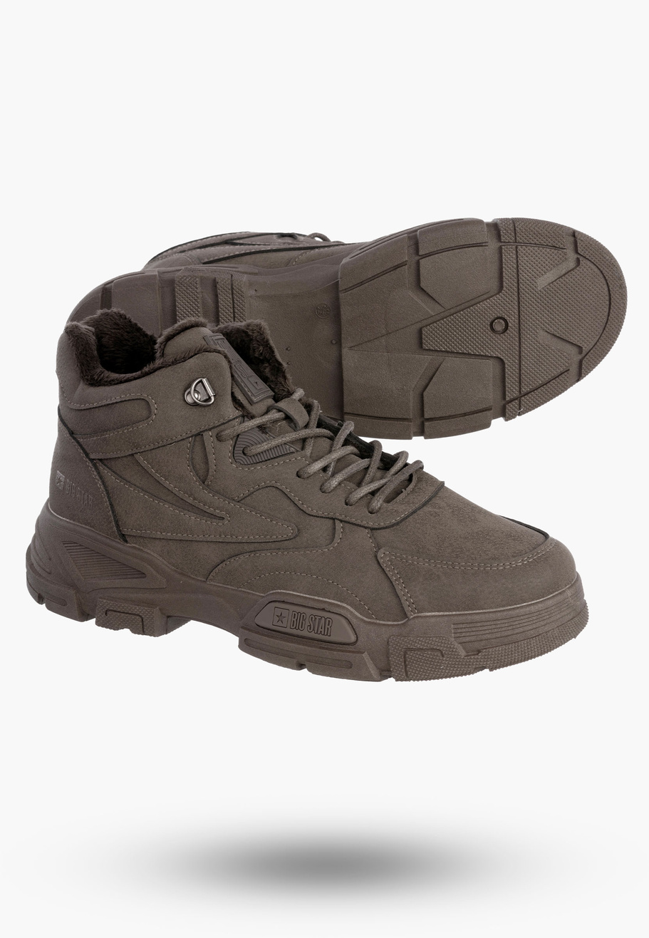 Buty Męskie BIG STAR Wysokie Ocieplane Zimowe Trapery OO174583