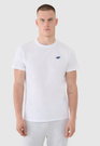 Koszulka Męska 4F Sportowy T-shirt Regular Biały 4FWSS24TTSHM1887