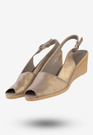 Sandały Damskie Buty Na Koturnie Eleganckie Jezzi Złote MR1638-1
