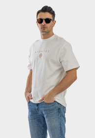 Koszulka Męska Oversize T-Shirt Ecru z nadrukiem Aventus