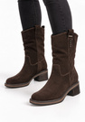 Botki Damskie BIG STAR Buty Zamszowe Ocieplane Brązowe UU274607