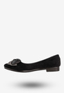 Baleriny Damskie Buty Z Kokardą Eleganckie Czarne News 22BL02-4820