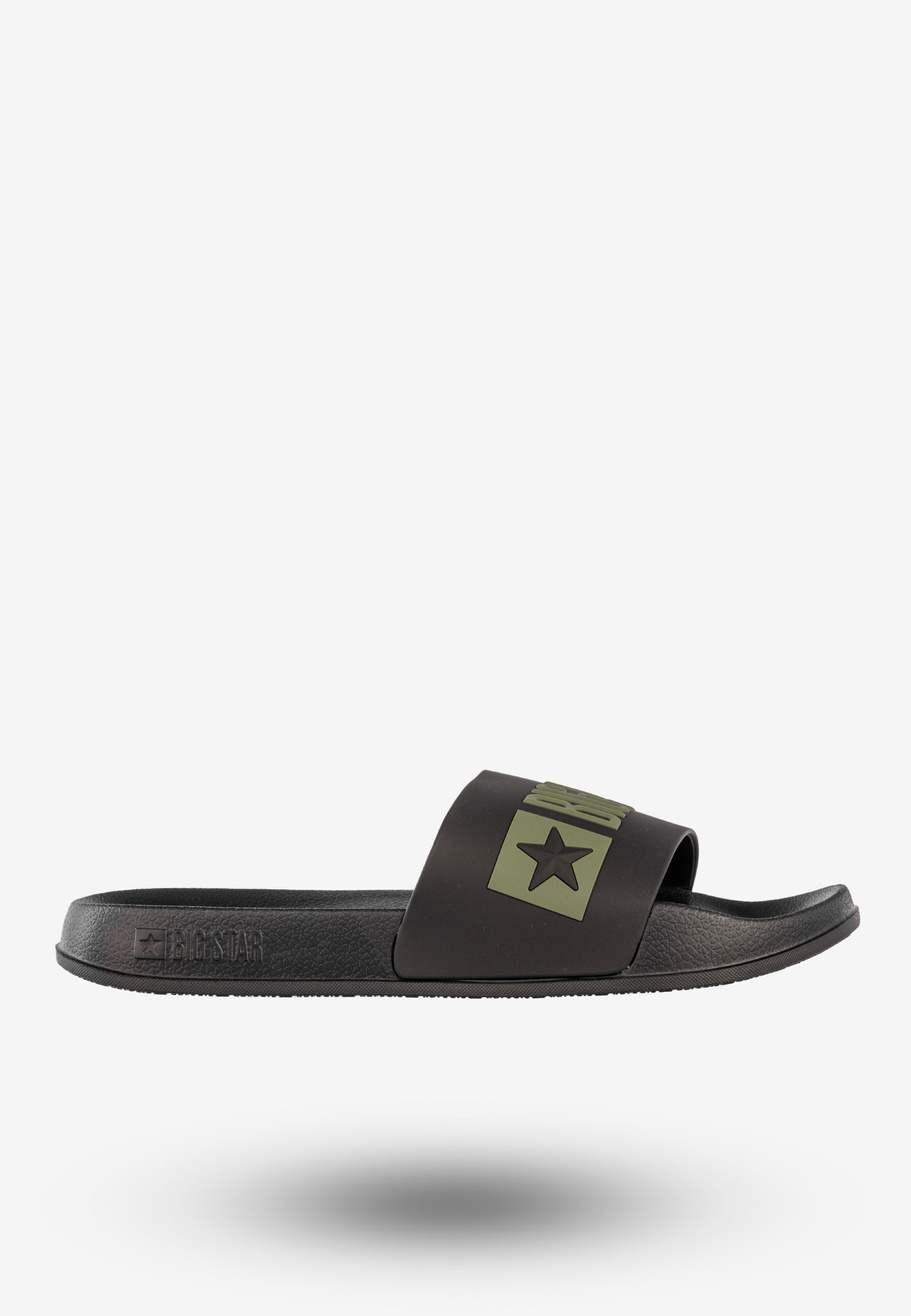Klapki Męskie BIG STAR Buty Klasyczne Sportowe Czarne SS174359