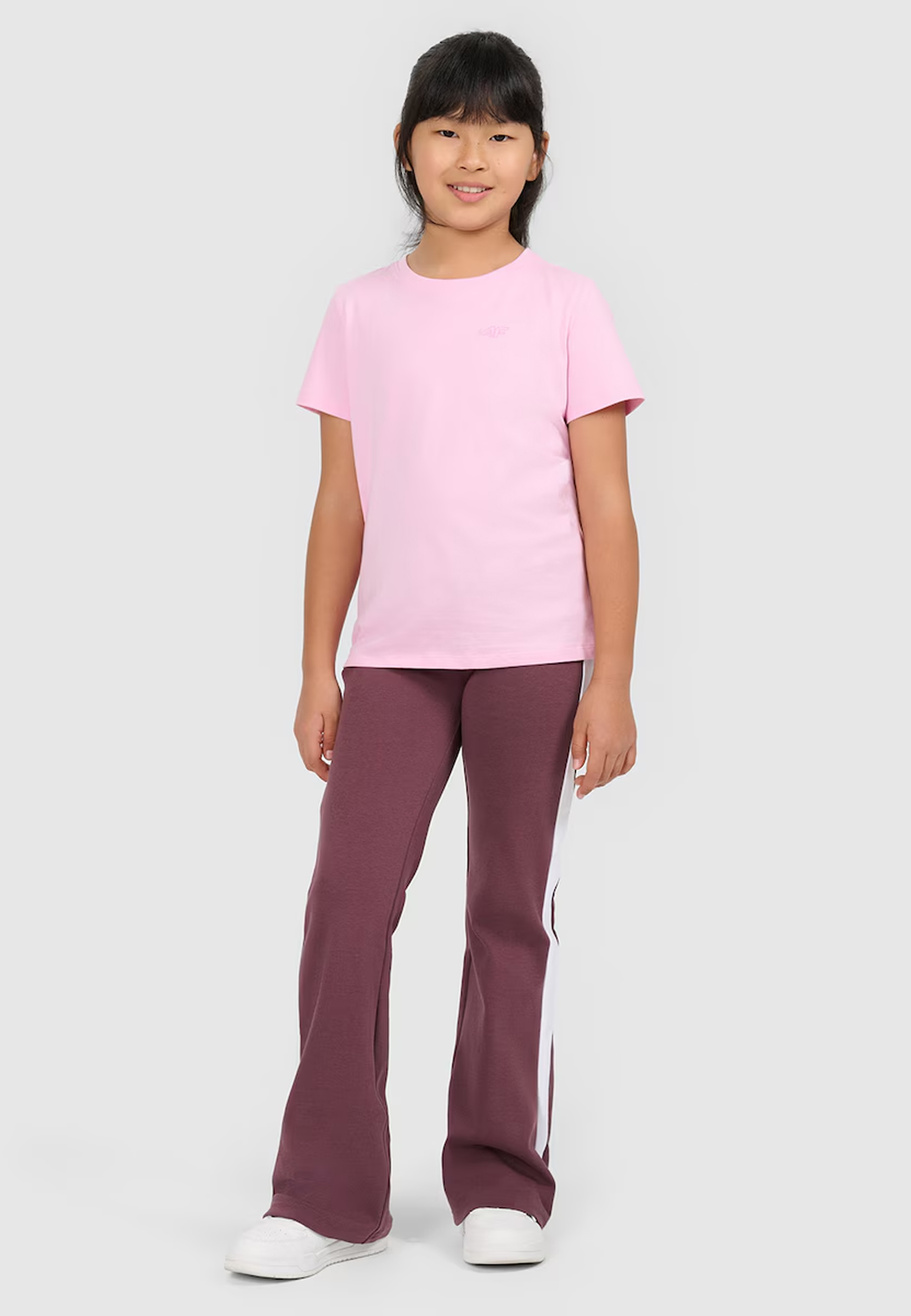 Koszulka Dziewczęca 4F T-shirt Sportowy Regular Różowy 4FJWSS26TTSHF3003
