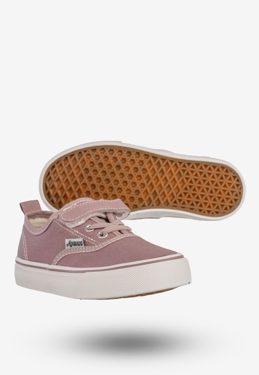 Tenisówki Dziecięce Na Rzepy Buty Sportowe Trampki Pastelowy Fiolet Apawwa RC360P