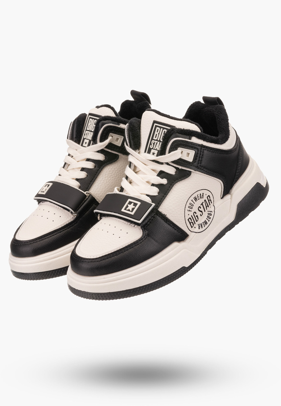 Buty Damskie Big Star Czarno Białe Sneakersy Sportowe OO274A158