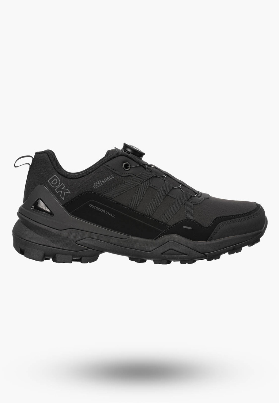 Trekkingowe Buty Męskie DK Softshell Outdoor Sportowe Terenowe Czarne