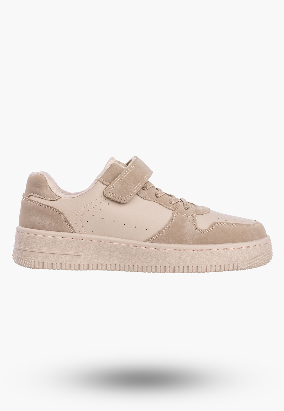 Sneakersy Dziewczęce Damskie Ekoskóra Buty Na Rzepy Sportowe Różowe Cllibee