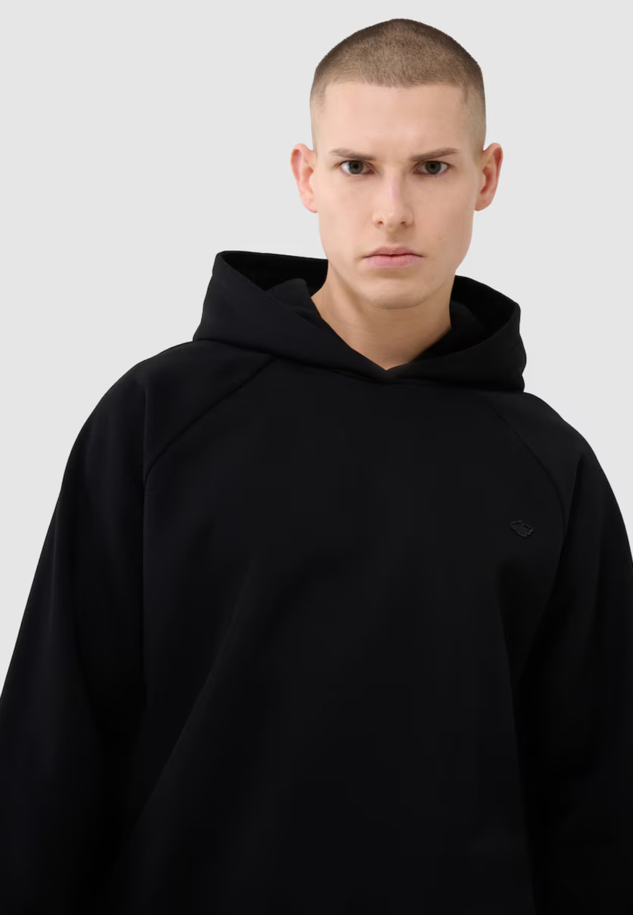 Bluza Męska 4F Sportowa Oversize Z Kapturem Ocieplana Dresowa Czarna 4FWSS25TSWSU1547